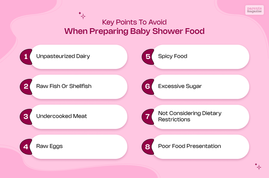 Key Points to Avoid When Preparing Baby Shower Food  