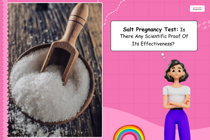 Salt pregnancy test